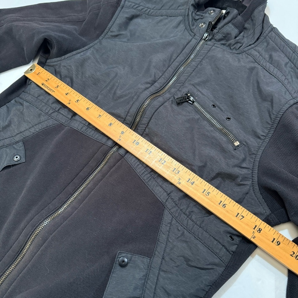 CALVIN KLEIN black utility jacket zip up nylon cotton pockets men small - Picture 8 of 10